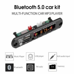 Стерео  MP3, FM плеер с BLUETOOTH 5.0 USB, MICRO SD пульт дистанционного 12 Вольт