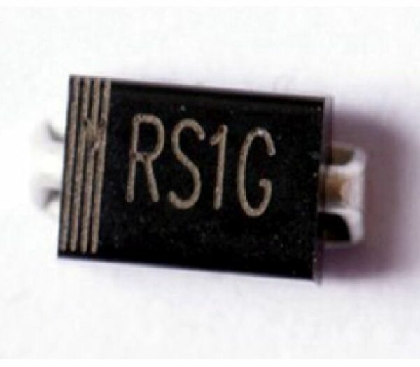 RS1G Диод: выпрямительный; SMD; 400В; 1А; 150нс; DO214AC; Ufmax: 1,3В