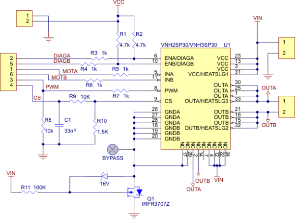 VNH2SP30 - Драйвер двигателя H-bridge 30 Ампер — изображение 2