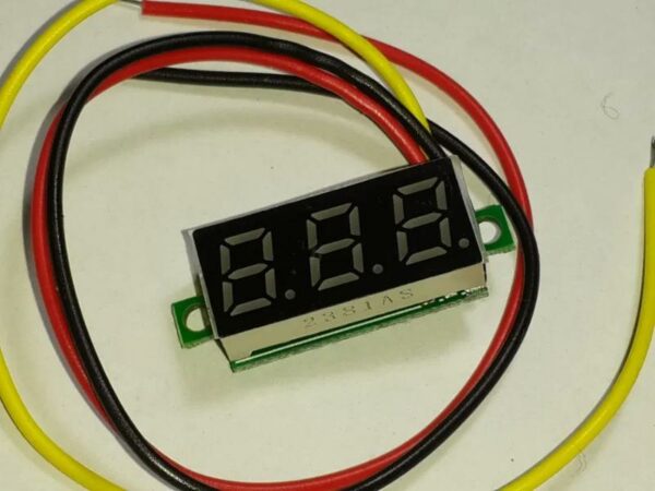 Вольтметр цифровой постоянного тока DC 0-100V три провода - Синий