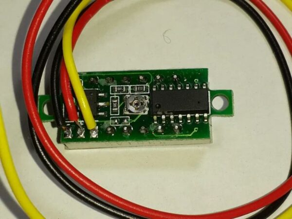 Вольтметр цифровой постоянного тока DC 0-100V три провода - Синий — изображение 2