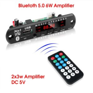 MP3 Декодер Плата Bluetooth5.0 Автомобильный MP3-Плеер USB Запись Громкой Связи Модуль FM AUX Радио Питание От 5 — 18 Вольт 2*3 Вт Усилитель
