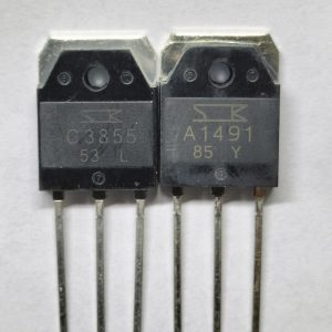 Пара транзисторов A1491 C3855 (1шт=2SA1491 1шт=2SC3855) PNP+NPN TO-3P 200V 10A