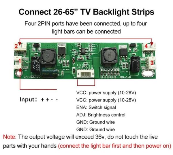 Инвертор светодиодный универсальный ca-266s 32-65 дюймов LED ТВ — изображение 2
