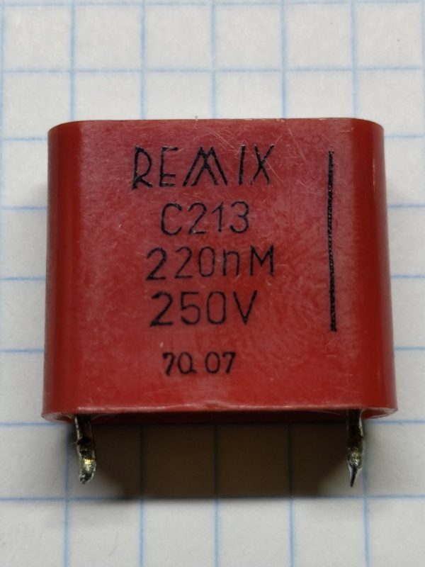 Конденсатор 220NF 0.22 mkF 250V C213 RM18MM REMIX