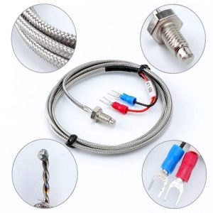 Thermocouple Thread M6 Screw 1M Type K/E 0-800°C Temperature Sensor Probe for Industrial Temperature Controller