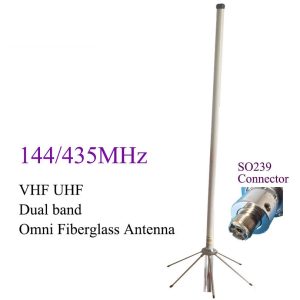 Антенна HH-100 144/435 МГц двухдиапазонная VHF UHF всенаправленная антенна на основе стекловолокна SO239 SL16-K наружная антенна для рации Walkie Talkie  (аналог популярной антенны Storm UV-100)