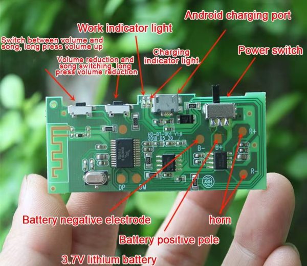 Плата усилителя мощности с Bluetooth, 2*5 Вт, стерео многофункциональный аудиомодуль — изображение 2